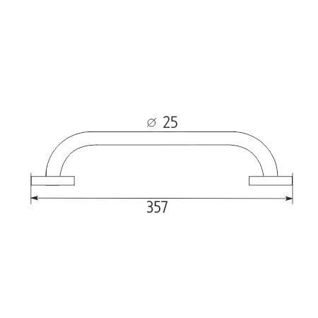 Kielle Aura - Badgreep, 300 Mm, Chroom 40902010 - Image 2