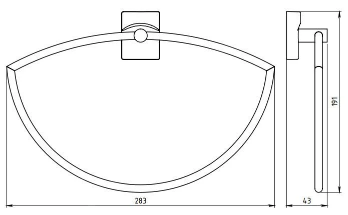 Novaservis Metalia 12 - Handdoekhouder, Chroom 0203,0 - Image 2