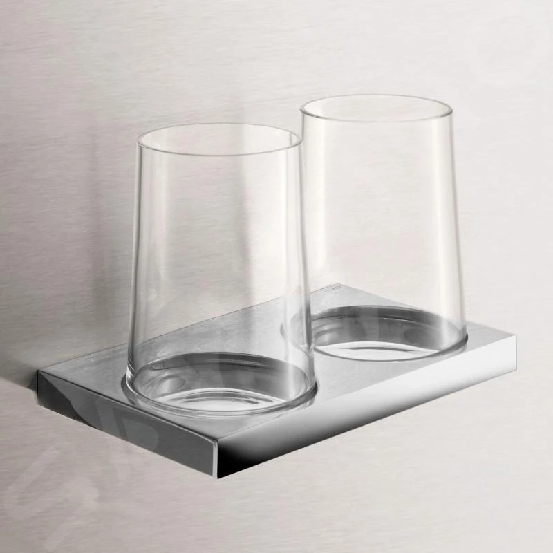 Keuco Edition 11 - Tandenborstelbekers Met Houder, Glas/chroom 11151019000 - Image 3