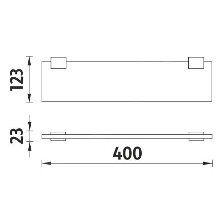 Nimco Kibo - Planchet, 400 Mm, Mat Glas/chroom Ki 14091B-40-26 - Image 2