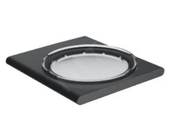 Keuco Edition 400 - Zeepschaal Met Houder, Mat Glas/zwart Chroom Geborsteld 11555139000