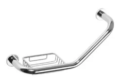 Sapho X-Round - Handgreep Met Zeephouder E, 400 Mm, Chroom XR503