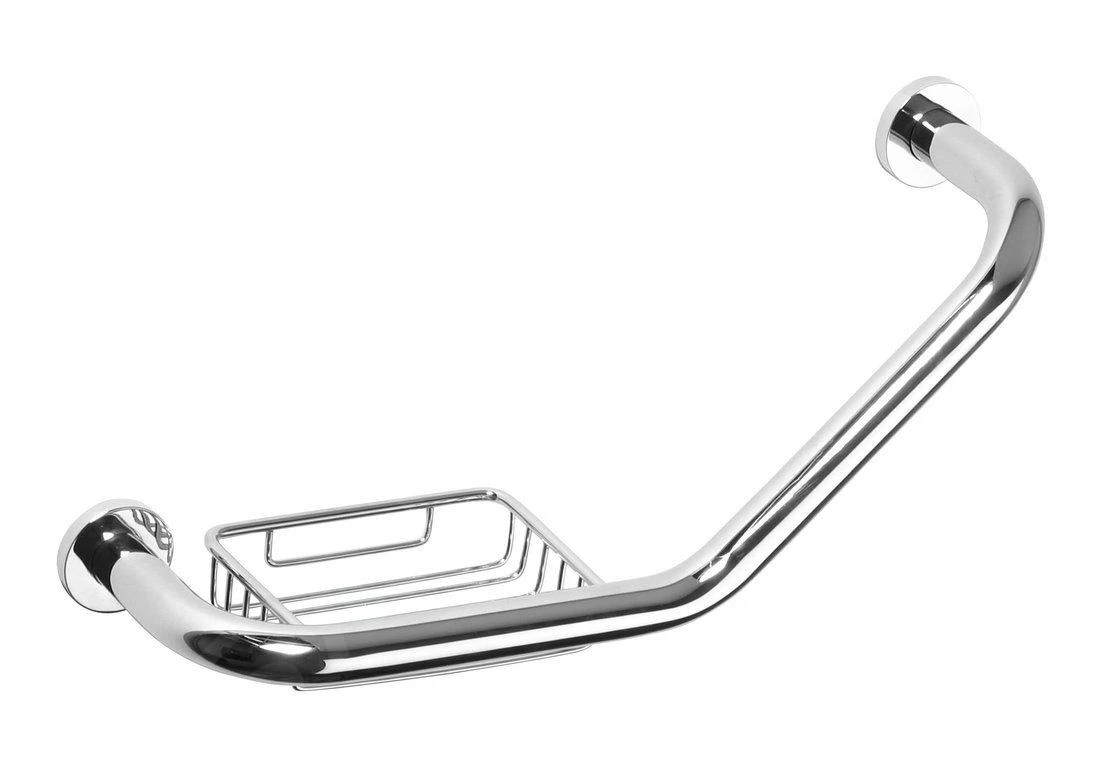 Sapho X-Round - Handgreep Met Zeephouder E, 400 Mm, Chroom XR503