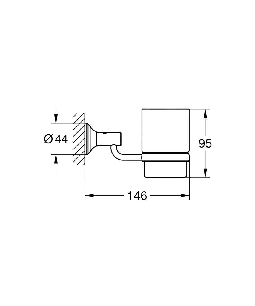 Grohe Essentials Authentic - Glas-/zeepschaalhouder, Geborsteld Nikkel 40652EN1 - Image 4