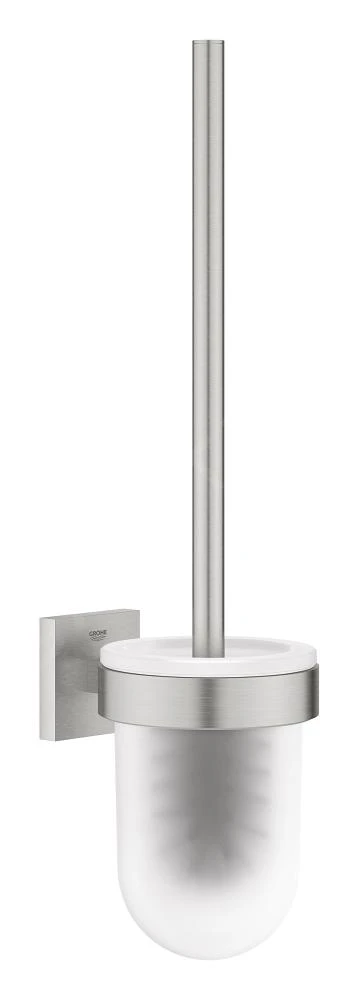 Grohe QuickFix Start Cube - Wandgemonteerde Toiletborstel Met Houder, Glas/supersteel 40977DC0