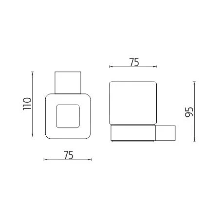 Nimco Kibo - Beker Met Houder, Wit Keramiek/mat Zwart Ki-14058K-90 - Image 2