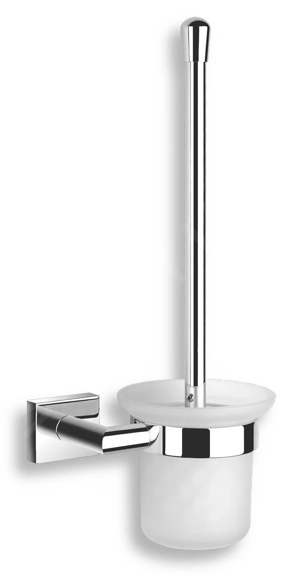 Novaservis Titania Elis - WC-borstel Wandmodel Met Houder, Melkglas/chroom 66433,0