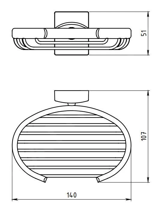 Novaservis Metalia 12 - Zeephouder Draadmodel, Chroom 0248,0 - Image 2