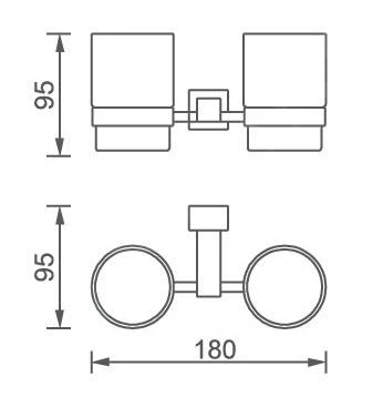 Novaservis Titania Anet - Glashouder, Melkglas/chroom 66357,0 - Image 2