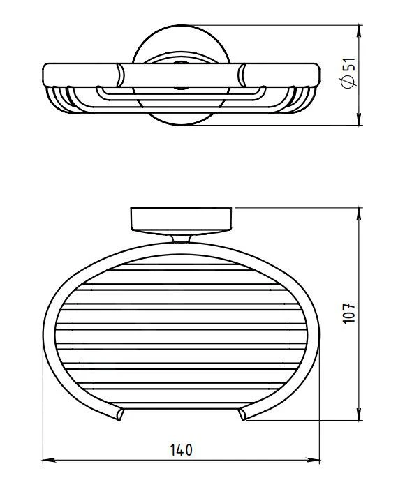 Novaservis Metalia 11 - Zeephouder Draadmodel, Chroom 0148,0 - Image 2