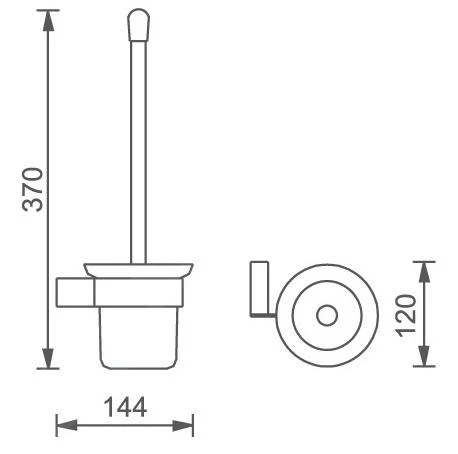 Novaservis Titania Kate - WC-borstel Wandmodel Met Houder, Chroom 66533,0 - Image 2