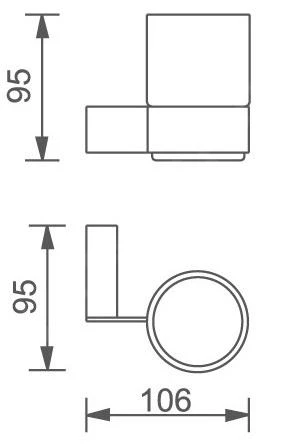Novaservis Titania Kate - Glas Met Houder, Melkglas/chroom 66506,0 - Image 2