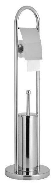 Aqualine Samba - Vrijstaande Toiletrolhouder Met Wc-borstel, Chroom SB131