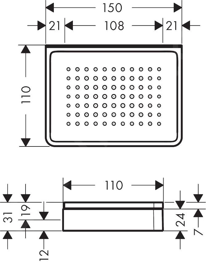 Axor Universal - Zeepschaal/planchet, Wit/mat Zwart 42803670 - Image 2