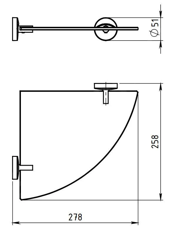 Novaservis Metalia 11 - WC-borstel, Chroom/zwart 0133,05 - Image 2