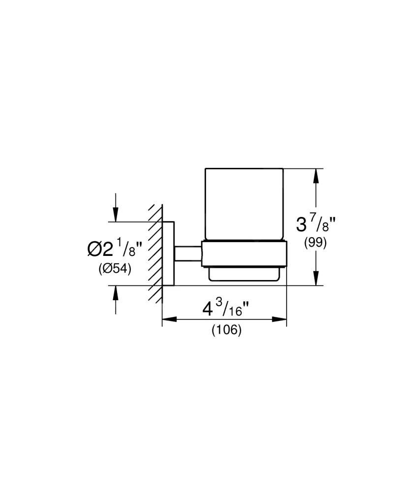 Grohe Essentials - Glas Met Houder, Supersteel 40447DC1 - Image 2