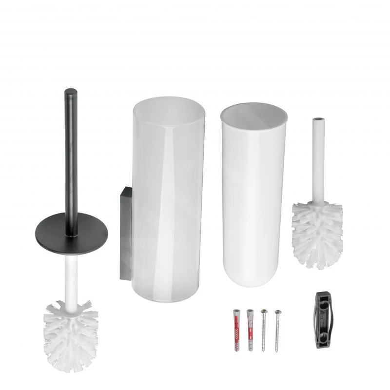 Keuco Edition 400 - WC-borstel Met Houder, Mat Glas/zwart Chroom Geborsteld 11564139000 - Image 5