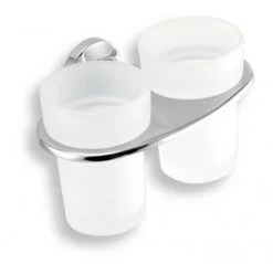 Novaservis Metalia 11 - Dubbele Tandenborstel- En Tandpastahouder, Glas/chroom 0157,0
