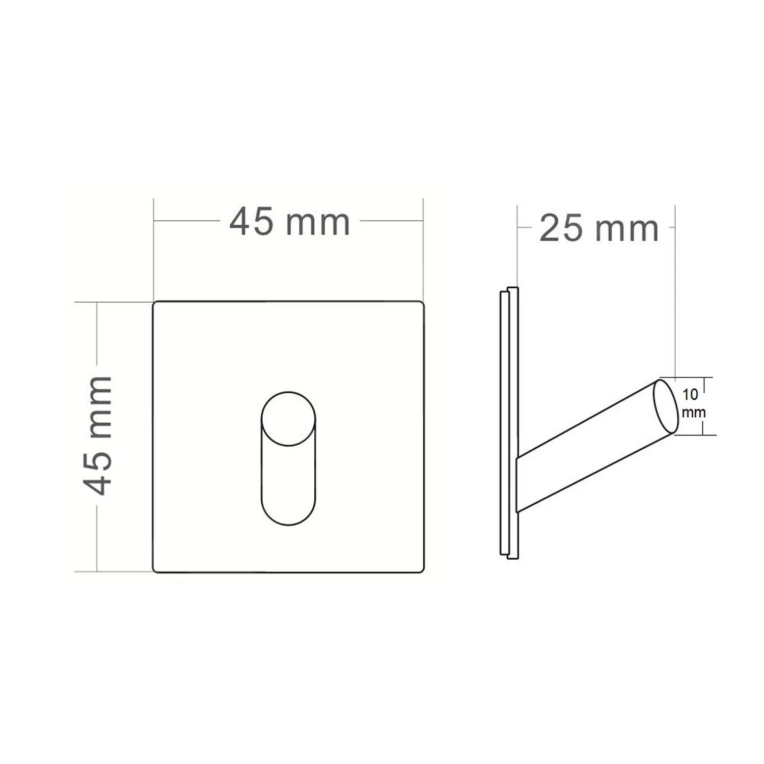 Sapho Accessoires - Zelfklevende Haak, Geborsteld RVS 31201 - Image 2