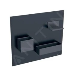 Geberit Toebehoren - Magneettafel Met Opbergboxen, 449x388 Mm, Mat Zwart/mat Lava 500.649.16.1