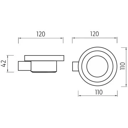 Nimco Nava - Zeephouder, Mat Zwart/mat Glas NA 28059W - Image 2