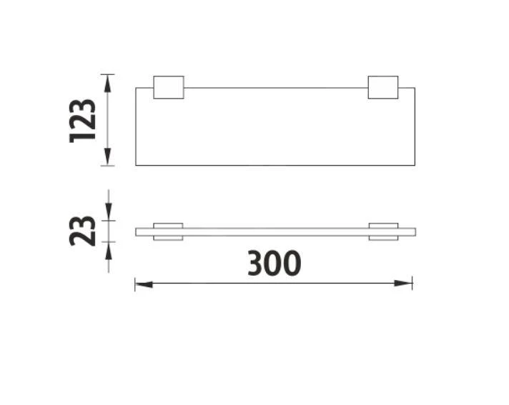 Nimco Kibo - Plank IXI, Lengte 300 Mm, Zwart Plexiglas Ki-X330-C-90 - Image 2