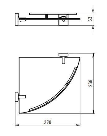 Novaservis Metalia 12 - Hoekplanchet Voor Douche, Chroom 0258,0 - Image 2