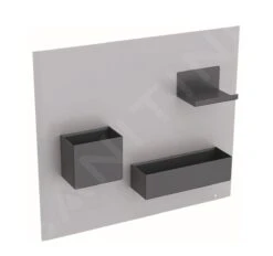 Geberit Toebehoren - Magneettafel Met Opbergboxen, 449x388 Mm, Mat Zandgrijs/mat Lava 500.649.JL.2