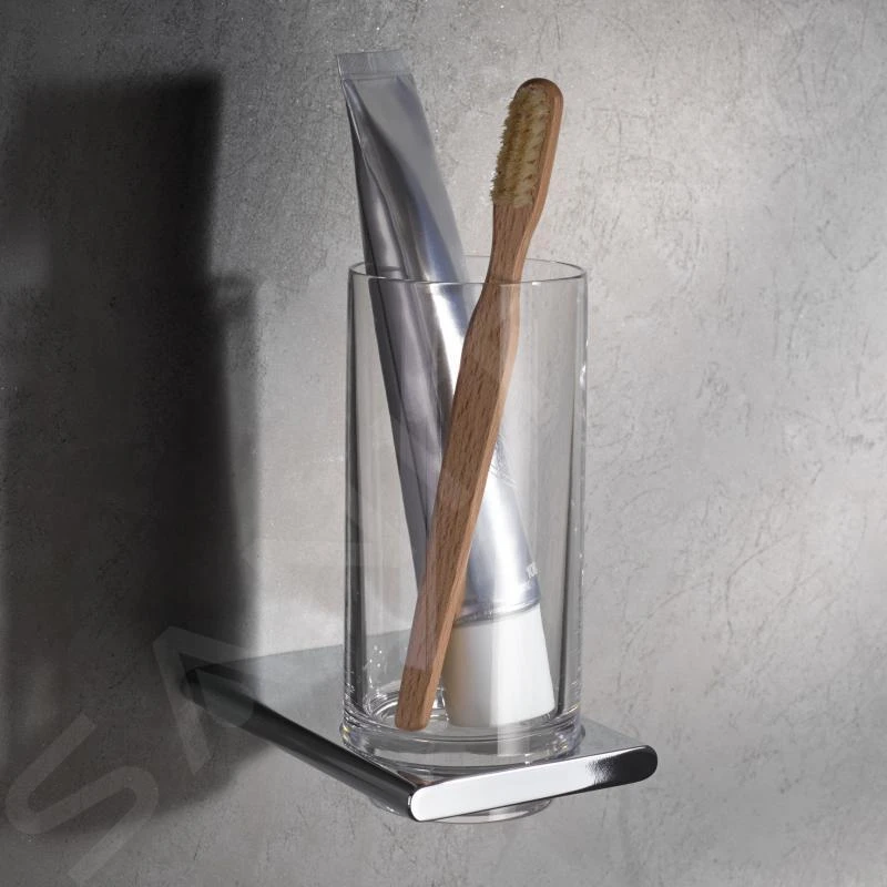 Keuco Edition 400 - Tandenborstelbeker Met Houder, Glas/chroom 11550019000 - Image 4