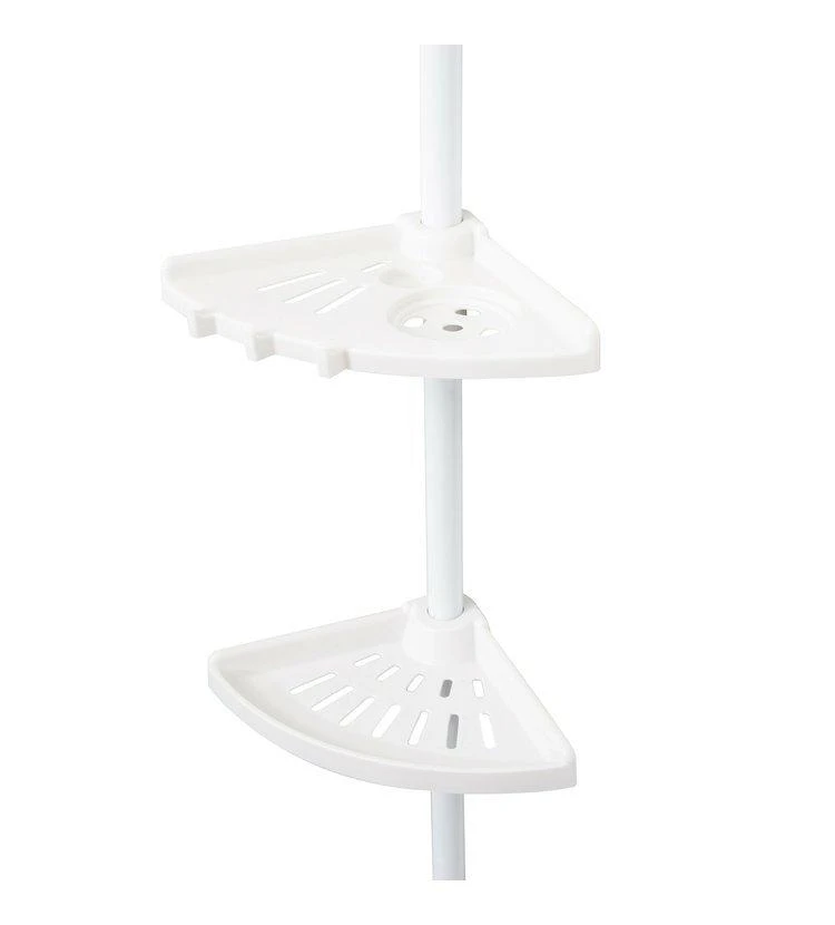 Compactor Free - Telescopische Douchehoekplank, Gelakt Staal/kunststof, Wit RAN2765 - Image 3