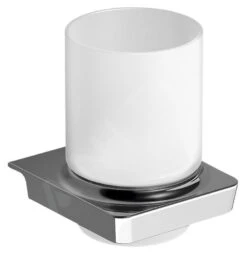 Sapho Zen - Tandenborstelhouder Met Houder, Melkglas/chroom 160990