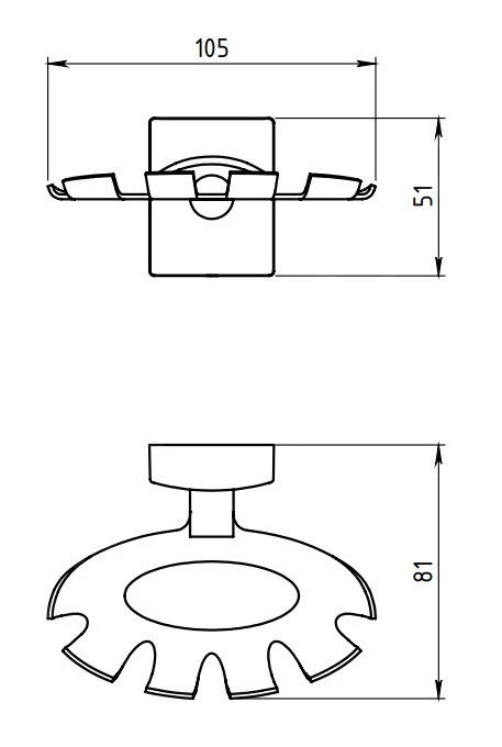 Novaservis Metalia 12 - Tandenborstel- En Tandpastahouder Opbouw, Chroom 0244,0 - Image 2