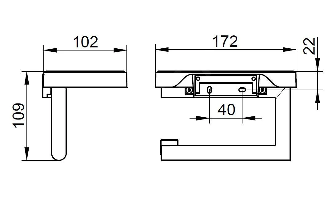 Keuco Reva - Toiletpapierhouder, Chroom 12873019000 - Image 2